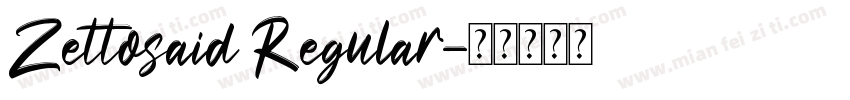 Zettosaid Regular字体转换